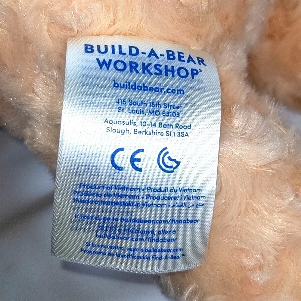 Build-A-Bear Workshop Happy Hugs IV Teddy Bear Tan Swirl Plush New with Tags NWT - Picture 4 of 8
